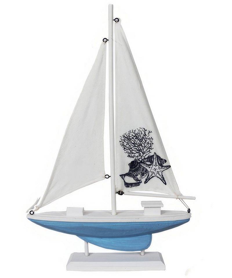 Yudu Dekofigur Deko Segelboot Boot Schiff Holz/Stoff Marintime von Yudu