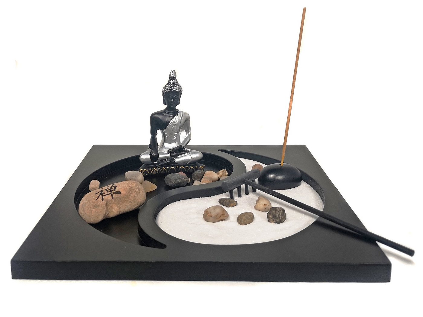 Yudu Dekofigur Zen - Garten mit Yoga Figur Yinyang Zeichen Fengshui Nr:YH178 von Yudu