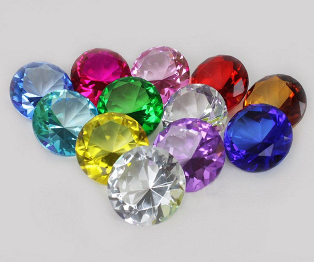 Yudu Dekokugel 12er Glasdiamant Dekodiamant aus Kristallglas von Yudu