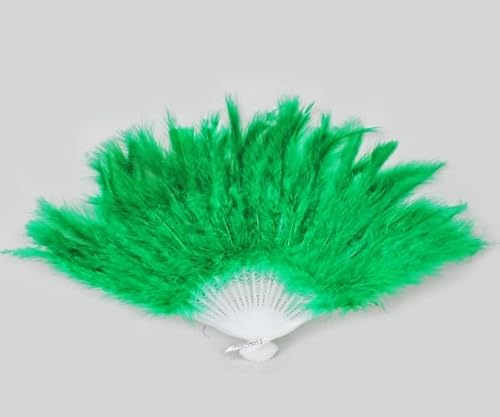 Yudu Federfächer Dekofächer Handfächer Fächer Tanzen-Fächer (grün) von Yudu