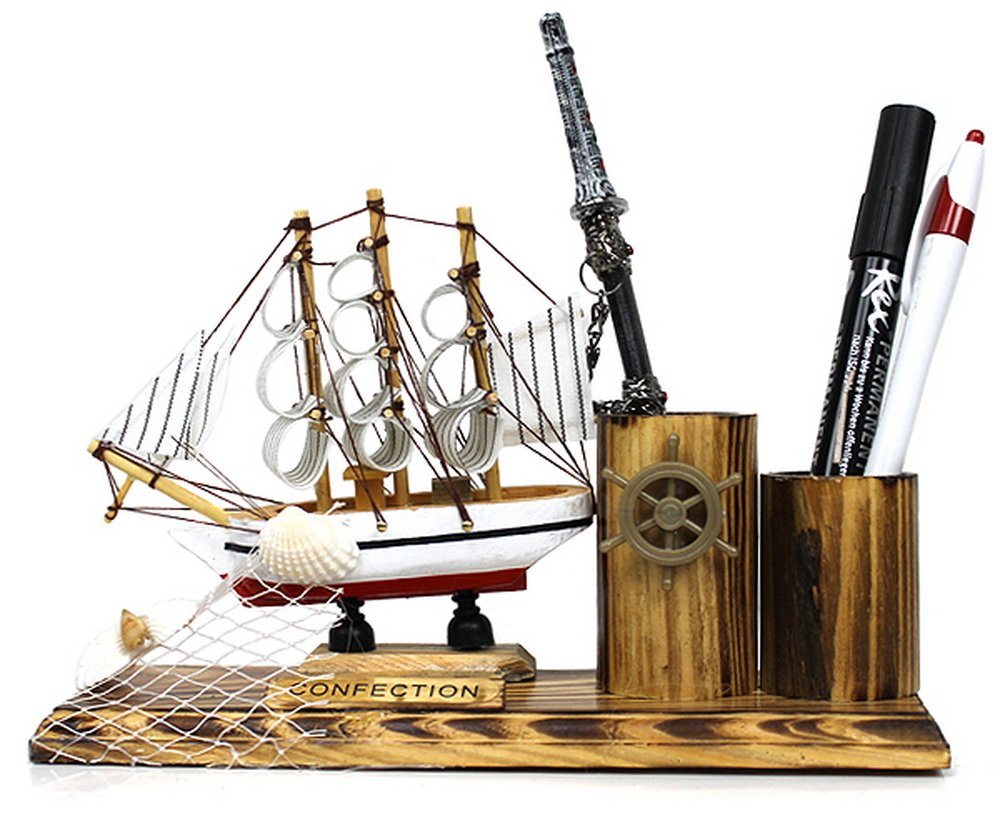 Yudu Schreibtischaufsatz Segelschiff mit Stifthalter Schreibtischorganizer Schreibtischständer Yudu Schreibtischaufsatz Segelschiff mit Stifthalter Schreibtischorganizer Schreibtischständer von Yudu