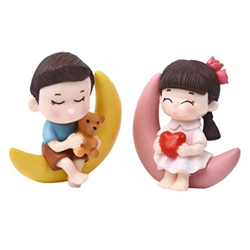 Yue668 Mond Süße Paare Liebhaber Handwerk Dekorative Ornamente Spielzeug Für Haus Tisch Auto Dekoration von Yue668