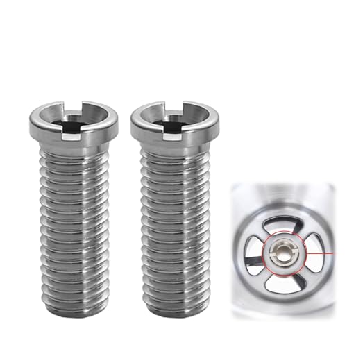 2 Stück Hohlschraube Spüle,Hohlschraube für Siebkorbventile,M12 x 25 mm Edelstahl Hohlschraube Spüle,25mm Waschbecken Schrauben,Geeignet für Küchenspülen Siebkorbspülen Spülbecken Zubehör Silbrig von YueJieSelected