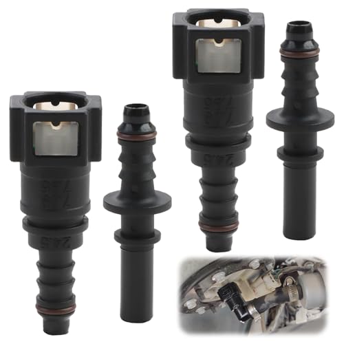 2 Stück Kraftstoffleitung Schnellverschluss,Benzinschlauch Verbinder,Gas Schnellkupplung mit Schlauch,Adapter für Autos,Gerader Auto-Kraftstoffleitungsschlauch Schnellverbinder (7,89 mm bis 8 mm) von YueJieSelected