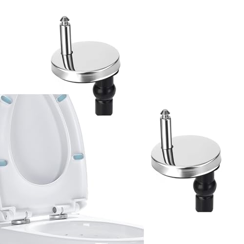 2-Stück Toilettensitz Befestigung,Toilettendeckel Halterung,WC Deckel Befestigung für Edelstahl,WC Sitz Befestigung Von Oben Mit Schrauben Ersatzteile,Toiletten für Zubehör Deckel Befestigungssatz, von YueJieSelected