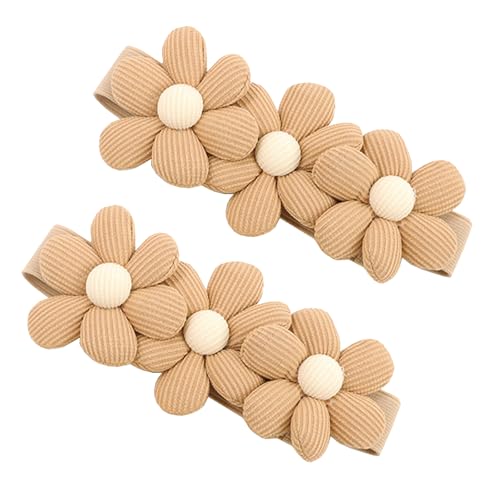 2 Stück Vorhang Raffhalter,Süße Blumen Deko Gardinen Gardinenband,Vorhang Halter für Mädchen Kinderzimmer,Schlafzimmer,Gardinen Seil,Verstellbar Gardinenraffer,Curtain Zusammenhalter (Kaffeebraun) von YueJieSelected