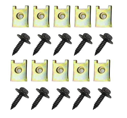 20 Stück Karosserieschrauben,Blechschrauben Schwarz Clip Kit,Blechschrauben Sortiment,Kfz Schrauben Set,Blechmuttern,Edelstahl Schraube,Dichtung Schnellverschluss,für Auto Sortiment Karosserieblech 20 Stück Karosserieschrauben,Blechschrauben Schwarz Clip Kit,Blechschrauben Sortiment,Kfz Schrauben Set,Blechmuttern,Edelstahl Schraube,Dichtung Schnellverschluss,für Auto Sortiment Karosserieblech von YueJieSelected
