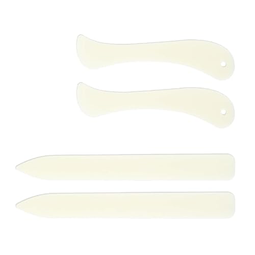 4-Stück Falzbein für Papier,Schneide und Falzbrett,Falzbein Knochen,Papierschneider Falzmaschine mit Abgerundeter Spitze,Falzbrett für Papier Kunststoff Falzbeil Basteln Bone Folder Schneidegerät von YueJieSelected