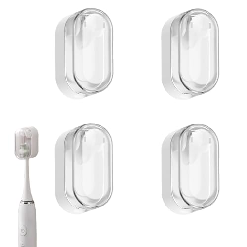 4 Stück Zahnbürstenhalter,Toothbrush Holder,Zahnbürstenhalter Elektrische Zahnbürste,Multifunktionaler Electric Zahnbürsten Halterung,Kunststoff für Gaditiek Befestigte,Zahnbürste Halterung Oral von YueJieSelected