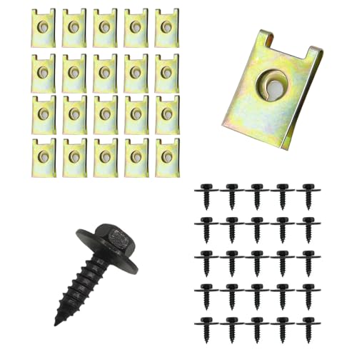 40 Stück Karosserieschrauben,Blechschrauben Schwarz Clip Kit,Blechschrauben Sortiment,Kfz Schrauben Set,Blechmuttern,Edelstahl Schraube,Dichtung Schnellverschluss,für Auto Sortiment Karosserieblech 40 Stück Karosserieschrauben,Blechschrauben Schwarz Clip Kit,Blechschrauben Sortiment,Kfz Schrauben Set,Blechmuttern,Edelstahl Schraube,Dichtung Schnellverschluss,für Auto Sortiment Karosserieblech von YueJieSelected