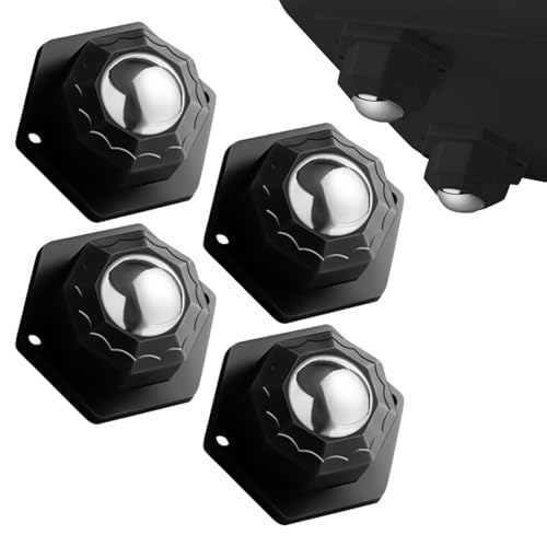 4er Möbelgleiter Kugelrollen,Kugelrollen Schwerlast,Rollen Klein,Möbelrollen Flach Selbstklebende Klein,Möbelrollen Schwerlast Selbstklebend Universalrolle Starkes für Möbel,Multi-Direction Wheels von YueJieSelected
