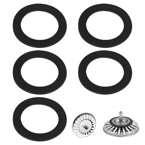 5-Stück Spülbecken Stöpsel Ersatz Dichtung, Universal Dichtungsringe Zubehör, OD 54 mm ID 32 mm Kompatibel mit Franke und Blanco Spüle, Siebkörbchen Reparatur, Ersatzteile für Küchenspüle Abfluss von YueJieSelected