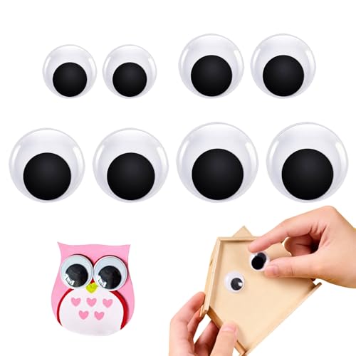 8 Stück Wackelaugen Selbstklebend Groß,Kulleraugen Selbstklebend,Googly Eyes,Augen Zum Basteln,Augen Zum Aufnähen,Bastelaugen Selbstklebend,Klebeaugen Selbstklebend,Klebe Augen Aufkleber,für Diy von YueJieSelected