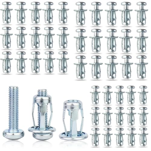 45 Stück Hohlraumdübel Metall,Hohlraumdübel Set (M4 x 25,M5 x 25,M6 x 25),Gipskarton Dübel Gipskartondübel,Hohlwanddübel,Spreizdübel Metalldübel,Schlagdübel für Befestigungen Rigipsplatten,Gipskarton von YueJieSelected