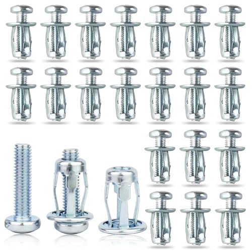 20 Stück Hohlraumdübel Metall,Hohlraumdübel M5,Gipskarton Dübel Gipskartondübel,Hohlwanddübel,Rigips Dübel,Spreizdübel Metalldübel,Schlagdübel für Befestigungen Rigipsplatten,Gipskarton und Holzspan von YueJieSelected