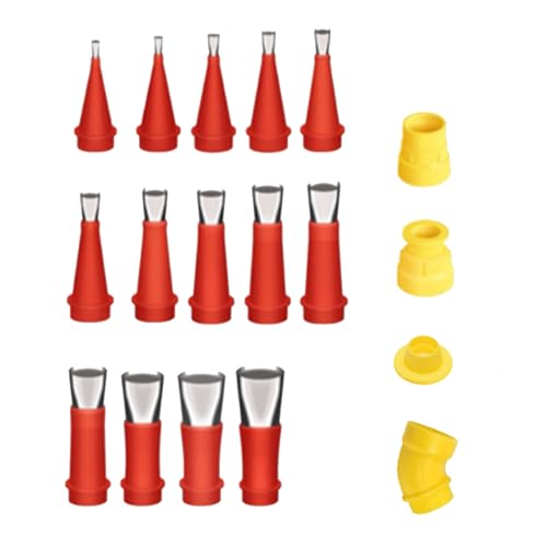 Ein Satz Einteiliger Edelstahldüsen,14 Edelstahl düse Silikon+5 Von Verbindungsbasen,Edelstahl düsen Silikonspritze Aufsätze,für Dichtungsfinisher Set,Abdichten Silikondüsen,Edelstahl Dichtungsduse von YueJieSelected