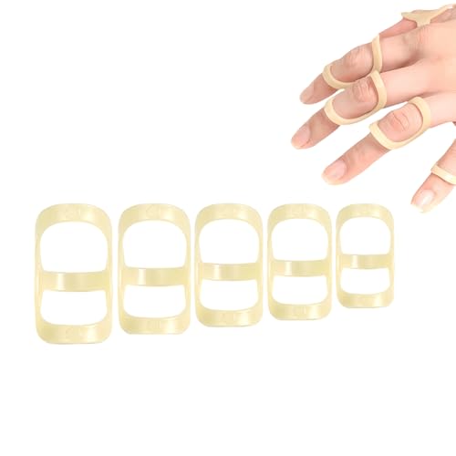 5 Stück Fingerschiene für Kleiner Finger/Mittelfinger/Zeigefinger/Ringfinger/Daumen,Mallet-Fingerschienen Arthritis,Schiene Finger,Ovale Fingerschutz für Schlegelfinge,Platzsparend Fingergelenkschutz von YueJieSelected