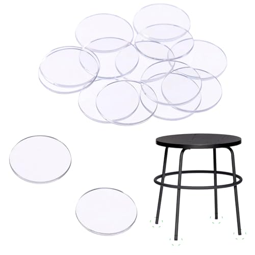 YueJieSelected 50-Stück Gumminoppen Selbstklebend,Anti Rutsch Pads,Gummifüße Selbstklebend,Gumminoppen für Glasplatten,Gummi Selbstklebend,Elastikpuffer Transparent,Silikon Gummipuffer Nicht abfärbend von YueJieSelected