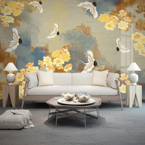 YueMingDi 3D Tapete Wohnzimmer Sofa Gelb Blume Tier Vogel Schlafzimmer Hintergrund Kunst Wandbild-200Cm×140Cm YueMingDi 3D Tapete Wohnzimmer Sofa Gelb Blume Tier Vogel Schlafzimmer Hintergrund Kunst Wandbild-200Cm×140Cm von YueMingDi