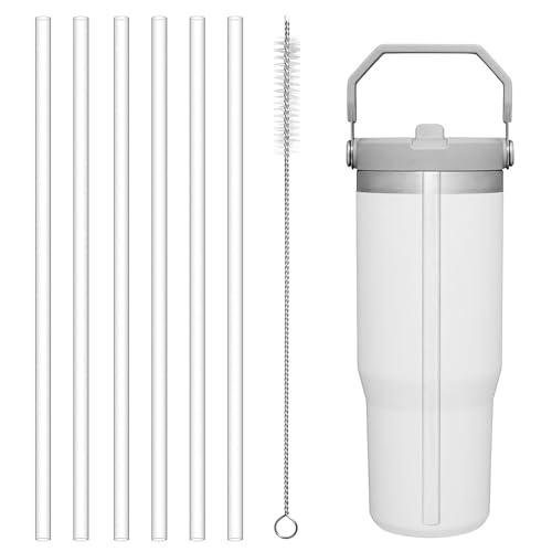 Yuecda Ersatz-Strohhalm für Stanley Iceflow 850 ml, wiederverwendbar, transparent, kompatibel mit Stanley IceFlow Flip Trinkhalmen mit Strohhalm-Reinigungsbürste für Stanley (nur passend für Iceflow Yuecda Ersatz-Strohhalm für Stanley Iceflow 850 ml, wiederverwendbar, transparent, kompatibel mit Stanley IceFlow Flip Trinkhalmen mit Strohhalm-Reinigungsbürste für Stanley (nur passend für Iceflow von Yuecda