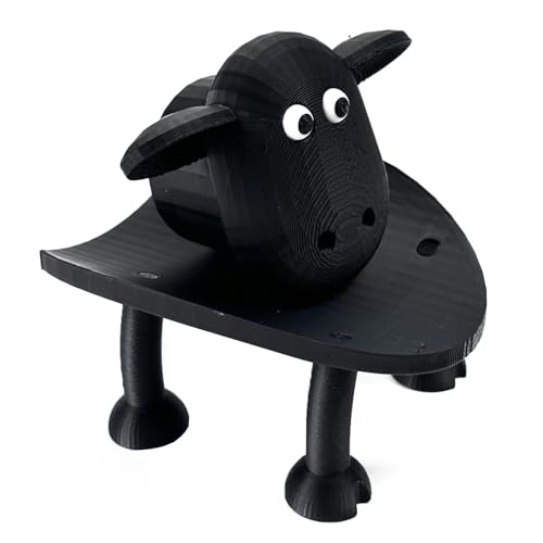 Toilettenpapierhalter mit Schaf, stehend, lustiges Schaf, bedrucktes schwarzes Schaf, Toilettenpapierhalter, Tier-Toilettenpapierhalter, niedliche Badezimmer-Dekoration von Yuecjian