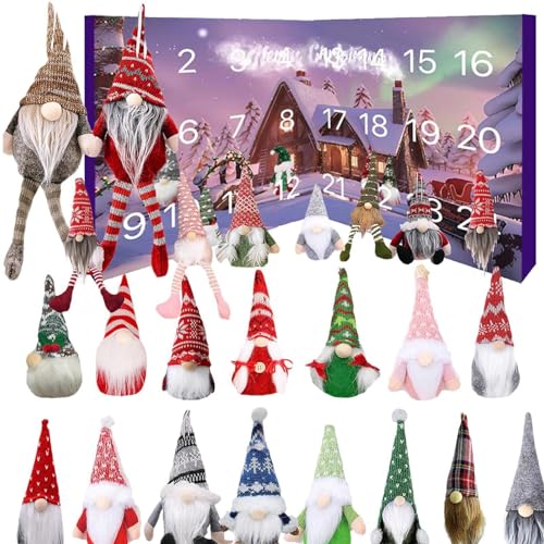 Wichtel Adventskalender 2025, 24 Tage Weihnachten Countdown Kalender mit 24 Wichtel Puppen, Christmas Wichtels Dekorative Figuren, Plüsch Gnome Spielzeug für Kinder und Erwachsene Wichtel Adventskalender 2025, 24 Tage Weihnachten Countdown Kalender mit 24 Wichtel Puppen, Christmas Wichtels Dekorative Figuren, Plüsch Gnome Spielzeug für Kinder und Erwachsene von Yuecjian