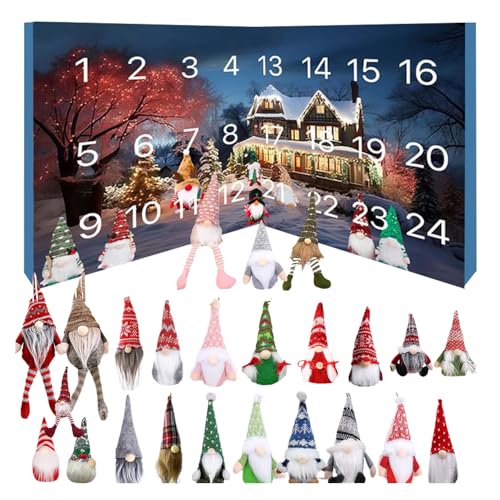 Wichtel Adventskalender 2025, Weihnachten Wichtel Figuren Deko, 24 Tage Weihnachten Countdown Kalender mit 24 Wichtels Puppen, Plüsch Gnome Spielzeug für Kinder und Erwachsene Wichtel Adventskalender 2025, Weihnachten Wichtel Figuren Deko, 24 Tage Weihnachten Countdown Kalender mit 24 Wichtels Puppen, Plüsch Gnome Spielzeug für Kinder und Erwachsene von Yuecjian