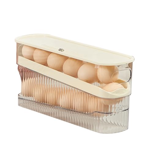 Yuecjian Automatisch rollender Eier-Organizer für Kühlschrank, Eier-Roll-Eierspender - Platzsparende Aufbewahrungsbox Eierregalhalter Schiebe-Eierspender - Automatisch scrollender Eier-Organizer, Yuecjian Automatisch rollender Eier-Organizer für Kühlschrank, Eier-Roll-Eierspender - Platzsparende Aufbewahrungsbox Eierregalhalter Schiebe-Eierspender - Automatisch scrollender Eier-Organizer, von Yuecjian