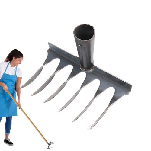Yuecjian Gartenrechen zum Pflanzen,Rechen zum Pflanzen von Gras - Steel Yard Soil Digger Reetdachrechen | Manueller Rechen Graben, Ziehen, Jäten, Belüften des Bodens, Grabenaushub und Yuecjian Gartenrechen zum Pflanzen,Rechen zum Pflanzen von Gras - Steel Yard Soil Digger Reetdachrechen | Manueller Rechen Graben, Ziehen, Jäten, Belüften des Bodens, Grabenaushub und von Yuecjian
