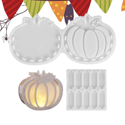 Yuecjian Kürbis Resin Form - Halterung Form Für Kerzen Für Feiertage - Silikon Halloween Formen Für Gips Kreative Kunst Saison Lehrer Schüler Kinder Jugendliche Erwachsene von Yuecjian
