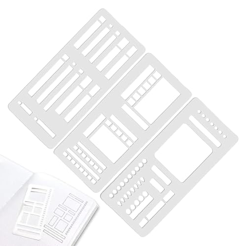 Yuecjian Planner Schablonen | Flexibles Vorlagen Lineal für Scrapbooking | Zeichenlineal Scrapbooking Zubehör Für Schüler Agenda Malen Notizbücher Büro von Yuecjian