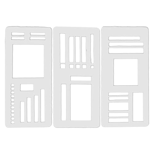 Yuecjian Schablonen,Wiederverwendbare Notizbuch Planer Vorlagen - Zeichenlineal Scrapbooking Zubehör Für Schüler Agenda Malen Notizbücher Büro von Yuecjian