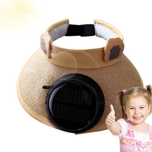 Yuecjian Solarlüfter, Solarmit integriertem Ventilator, Kühlendes Visier Tragbare 3-Stufen Einstellung Für Garten Wandern Angeln Camping Radfahren Yoga Urlaub Pool von Yuecjian