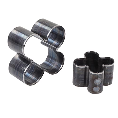 2 Stück Blumen Leder Die Cutter, Leder Hohl Punch Form, Stahl Scharf 4 Blatt Blumen Form Leder Hohl Stanz Form von Yuecoom