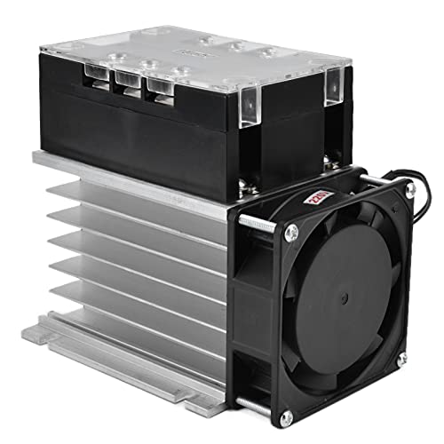 Halbleiterregler, AC380V 3-Phasen-Thyristor-Temperatur-Spannungs-Dimm-Steuergerät(TSR-80WA-H, with radiator) von Yuecoom