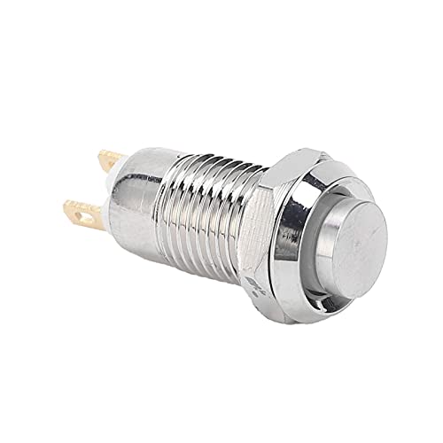 Edelstahl-Drucktastenschalter, Momentan-Drucktastenschalter, 8mm Metall-Drucktasten-Startschalter,Momentan Druckschalter für Türklingel-Zugangskontrolle Mit Niedrigem Strom, 3V von Yuecoom
