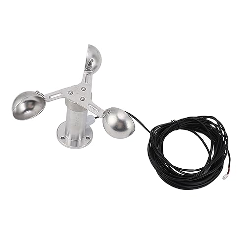 Windsensor Trans, 0 Bis 3,8 V Aluminiumlegierung Windgeschwindigkeitssensor Anemometer Für Wetterstation Zur Windmessung,Windsensor Windanemometer 3-Tassen-Windsensor für die Windmessung Im Freien von Yuecoom