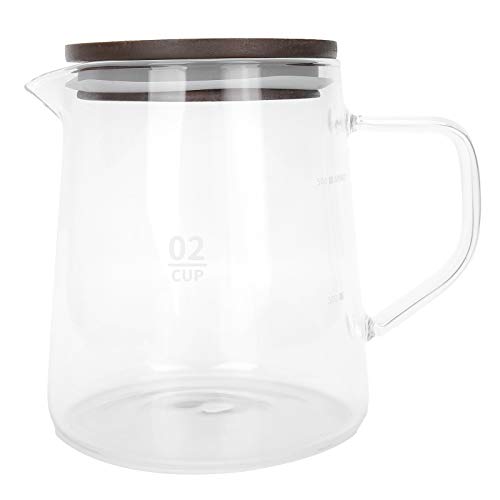 Yuecoom Kaffeekanne mit Deckel, Glas Milchkanne Safttasse Teekessel mit wärmeisoliertem Griff für den Heimgebrauch,Glas-Kaffeekanne Robust und Hitzebeständig,Glas-Teekanne Kaffeekännchen(500ML) von Yuecoom