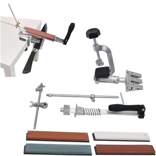 Yuecoom Messerschärfer Profi mit Flip-Design, Messerschärfer Profi Küchenchef-Messerschärfer Set Messerschärfer Edelstahl Messerschleifer Set für Küchenmesser(RH 006) von Yuecoom