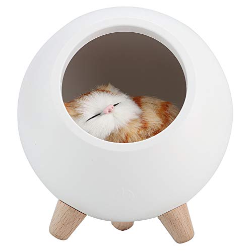 Yuecoom Nettes Nachtlicht für Kinder, Nette Katze LED Kindernachtlicht Nette Schreibtischlampe Atmosphärenlampe für Kindermädchen (Weiß) von Yuecoom