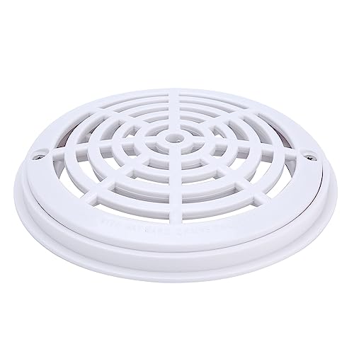 Yuecoom Pool Drain Cover, Swimming Pool Drain Cover Replacement Pipe Fittings, White Replacement Grate with Screws, Compatible with Suction Dual Outlet Pools(1 Pack) von Yuecoom
