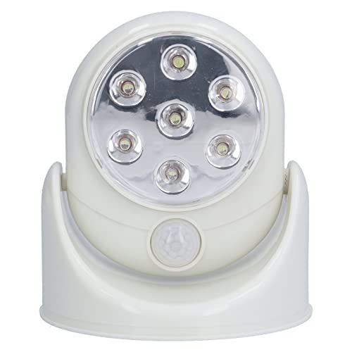 Yuecoom Rotierendes LED-Nachtlicht, Intelligentes Bewegungssensor-Nachtlicht 360-Grad-Rotation Infrarot-Induktions-LED-Wandleuchte Weiß für Dekoration von Kinderzimmern von Yuecoom