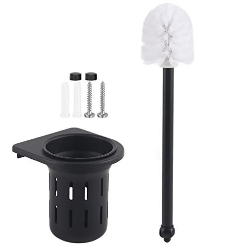 Yuecoom Toilettenbürstengarnitur,Toilettenbürstenhalter-Set Badezimmerzubehör,Toilettenbürsten Set WC Bürste Klobürstenhalter Für Die Verwendung Im Badezimmer Im Home Office Hotel (Schwarz) von Yuecoom