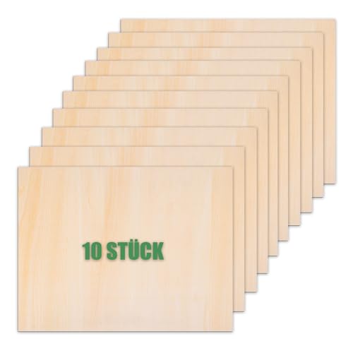 Lindenholzplatten, 300 x 200 x 3 mm, quadratisch, unlackiert, Lindenholzplatten zum Basteln, ideal für Laserprojekte, DIY-Modell, Kunst und Handwerk, Malerei, 10 Stück Lindenholzplatten, 300 x 200 x 3 mm, quadratisch, unlackiert, Lindenholzplatten zum Basteln, ideal für Laserprojekte, DIY-Modell, Kunst und Handwerk, Malerei, 10 Stück von Yuedefly