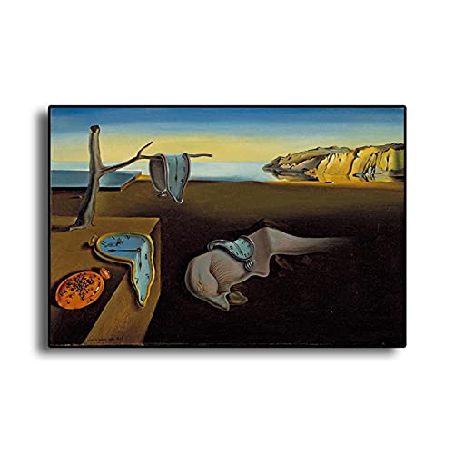 Die Beständigkeit der Erinnerung von Salvador Dali Leinwand Malerei auf Leinwand Posterdruck Skandinavisches Wandbild für Wohnzimmer 25x35cm (10x14in) Rahmenlos von Yuefa Art