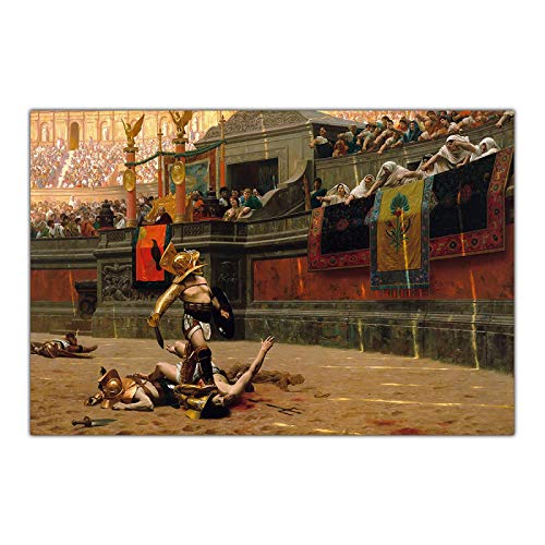 Gemälde Kunstwerk Jean-Leon Gerome《Pollice Verso. Mit einem gedrehten Daumen》Leinwandbild Moderne Wanddekoration Dekoration 80x140cm (32x55in) Rahmenlos von Yuefa Art