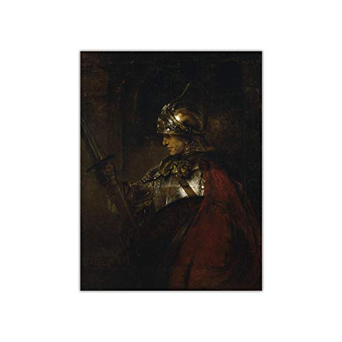 Leinwand von Rembrandt《Alexander der Große》Kunstmalerei Kunstwerk Poster Bild Moderne Wanddekoration Home Wohnzimmer Dekor 60x80cm (24x32in) Rahmenlos von Yuefa Art
