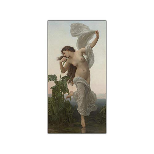 Leinwandbild William Adolphe Bouguereau《Morgendämmerung（Nude Dancing）》Kunstwerk Poster Bild Moderne Wanddekoration Dekoration 40x80cm (16x32in) Rahmenlos von Yuefa Art