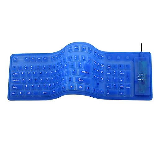 Yuehuamech Flexible Tastatur Silikon Tastatur Schutzhülle Skin USB Wired 109 Tasten Soft Waterproof Rollup Tastatur für PC Notebook Laptop Computer Desktop Tastatur von Yuehuamech