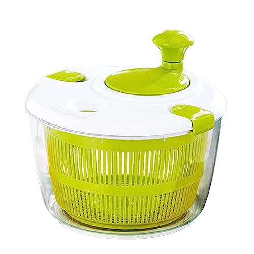 Salat Spinner Große 5L Salat Waschmaschine Mixer Manueller Salat Spinner Küche Gemüse Obst Waschmaschine Trockner Drainer Sieb Salat Trockner Haushalt Obst Dehydrator Drainer von Yuehuamech